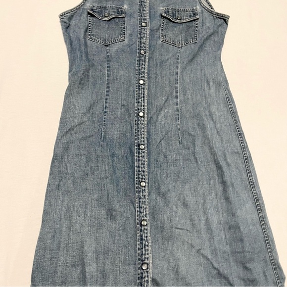 Vintage Gap Denim Sleeveless Maxi Dress - Picture 5 of 16